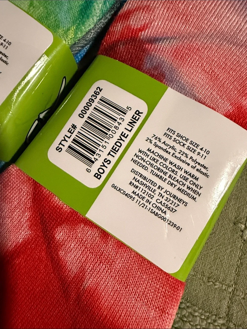 Journeys boys Tie-Dye No-Show Socks - 10 pairs